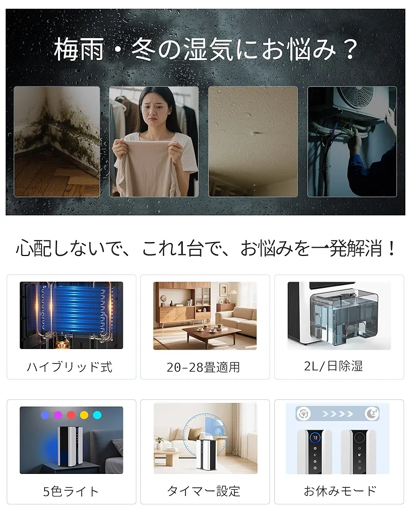 【美品お買得】除湿機 型番3005 ホワイト 取扱説明書付き Amazon | 【Amazon.co.jp限定】除湿機 小型 大容量3L 2L/日